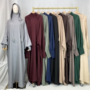Nuevo y Popular Vestido Abaya con Capucha, Jilbab, Vestido de Oración, Puños Elásticos Plisados, Ropa Islámica Halal para Mujeres Árabes Musulmanas 6818 # - Product Image 6