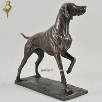 Statue de chien Danois assis en bronze coulé personnalisé Figure décorative moderne pour maison hôtel pour extérieur intérieur Art décoratif