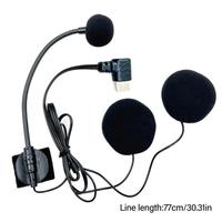 Headset Interkom Helm Motor Setengah Wajah Tipe-C Model Terbaru dengan Mikrofon