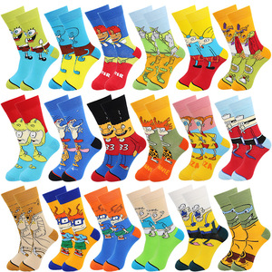 Ventes Chaudes Chaussettes Montantes en Coton Anime pour Hommes, Chaussettes Fantaisie à Motifs <span class=keywords><strong>Bande</strong></span> Dessinée, Chaussettes Amusantes et Tendance pour Hommes et Femmes - Product Image 3