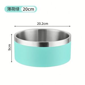 Bol pour chien en acier inoxydable de 42 oz avec gravure laser et logo personnalisé, revêtement coloré, idéal pour les salons d'esthétique pour animaux, cadeau promotionnel, article de merchandising - Product Image 3