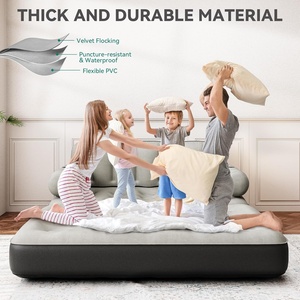 Divano Letto Gonfiabile Queen Size con Testiera e Pompa, Convertibile 2-in-1, Regolabile, Portatile, Nero, per <span class=keywords><strong>Casa</strong></span>, Campeggio, Ospiti - Product Image 5