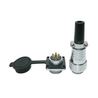 Adaptateur PLS20, prise femelle carrée, fiche mâle, 2, 3, 4, 5, 7, 8, 9, 10, 12, 14 broches, prise d'aviation, connecteur circulaire