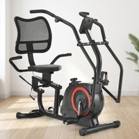 Vélo d'exercice couché magnétique avec transmission par courroie, écran LCD, capteur de fréquence cardiaque, siège réglable, support dorsal, capacité 120 kg, vélo de fitness