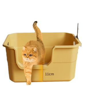 <span class=keywords><strong>Bac</strong></span> à litière carré surdimensionné entièrement ouvert et portable pour chat, épais, durable, anti-déversement, <span class=keywords><strong>bac</strong></span> à <span class=keywords><strong>sable</strong></span> pour chat facile à nettoyer, toilette pour animaux de compagnie - Product Image 6