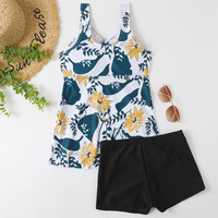 Nouveau maillot de bain tankini sans bretelles grande taille pour femme, coupe explosive personnalisée, taille haute, anti-UV, séchage rapide, respirant, imprimé 2 pièces