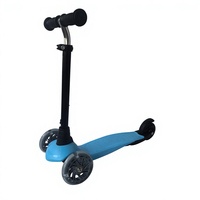 Trottinette pliable à trois roues certifiée CE pour enfants, avec roues en PU, plateau en PP, hauteur réglable, utilisation en extérieur et lumière incluse