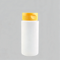 Bouteilles en PEHD de 300 ml en forme de cylindre vide, pour remplissage à chaud, avec bouchon à clapet souple pour sauce chocolatée, couleur personnalisée, 10 oz