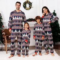 Pyjamas de Noël assortis pour la famille, imprimé de dessins animés mignons, design personnalisé, combinaison de pyjama pour la maison, ensemble pour la famille