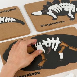 Rompecabezas de Madera Ecológico y Creativo con Forma de Esqueleto de Dinosaurio para Bebés y Niños Pequeños - Product Image 1