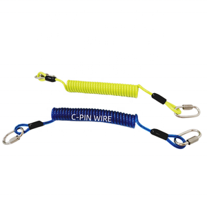 Cordón de herramienta de bobina de plástico para caña de pescar, herramienta retráctil, cordón de seguridad con mosquetón Doble - Product Image 6