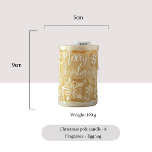 Molly Glory Handmade Creative Christmas Decoration <b>Soy</b> Wax Pillar Smokeless Scented <b>Candles</b> - Product Image 6