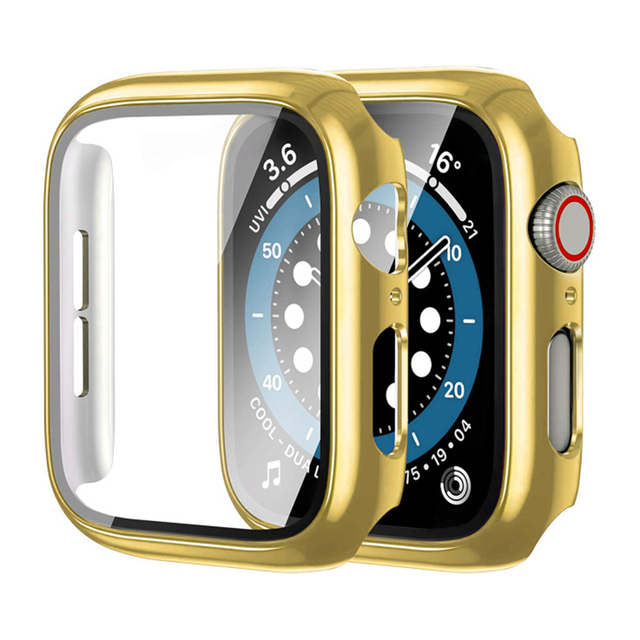Shiny Electroplated case for apple Watch PC Full Cover Screen Protector