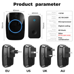 Timbre Inalámbrico Inteligente Smatrul, Autoalimentado, Eléctrico, 60 Melodías, Control por Aplicación, Control Remoto para el Hogar Inteligente, Botón de Llamada de Larga Distancia para Personas Mayores - Product Image 3
