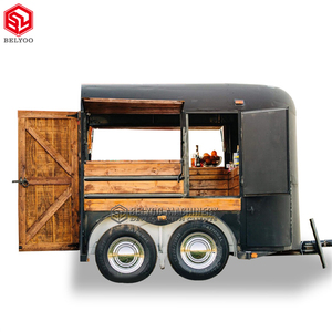 Remolque de comida de caballo, carrito de café de comida rápida <span class=keywords><strong>para</strong></span> cocina móvil, carrito de perro caliente, caja de remolque Vintage, barato - Product Image 6