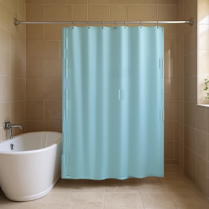 HOMERA Shower Curtain 180x180cm Morandi Blue Polyester Minimalist Design Bathroom Use - Product Image 2