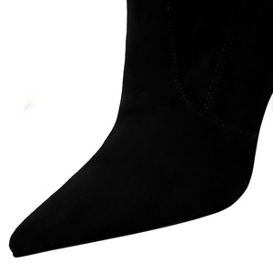 3126-1 Mùa Đông Thời Trang Hợp Đồng Pha Lê Rõ Ràng Gót Siêu Cao Gót Da Lộn Sexy Hộp Đêm Khởi Động Ngắn Khởi Động Của Phụ Nữ - Product Image 4