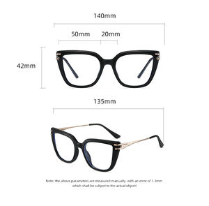 מסגרות זכוכית שקופות מינימליסטיות שקוף זכוכית מגלשן מסגרת זכוכית אופנתית - Product Image 5