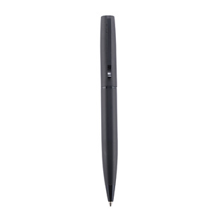 Stylo à bille en métal noir mat avec logo imprimé personnalisé - Product Image 2