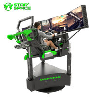 Simulateur de course VR à trois écrans pour divertissement en intérieur, machine de jeu de course de voitures 4D avec fauteuil de jeu