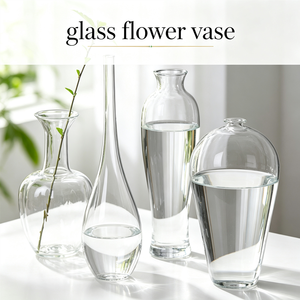 Jarrón de Vidrio de Borosilicato Transparente, Estilo Chino, Hecho a Mano, Ecológico, para Plantas y Flores, Decoración del Hogar - Product Image 4