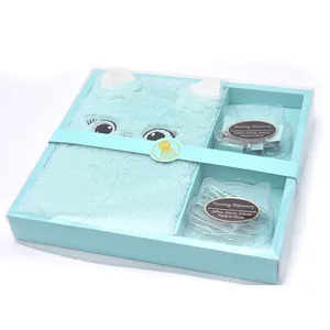 Blue Cat Creative Design Student Children Fancy Cute Unique Office School Supplies Gift Box Children 's stationery set