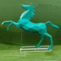 Sculptures de cheval, grande sculpture d'extérieur abstraite en acier inoxydable, vente en gros, 15 cm