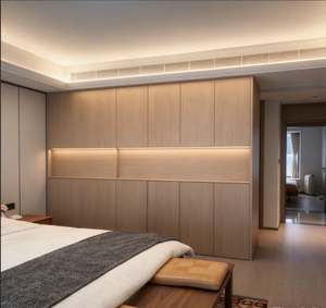 Juego de Armario de Lujo Personalizado BALOM con Puertas de Vidrio Esmerilado, Iluminación Interior LED y Estantes Extraíbles para Pantalones para Almacenamiento en el Dormitorio - Product Image 4