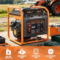 Générateur portable à cadre ouvert à fréquence variable 4,5 kVA 4,2 kW, moteur monocylindre 4 temps, 60 Hz, démarrage électrique par lanceur, 4200 W AC