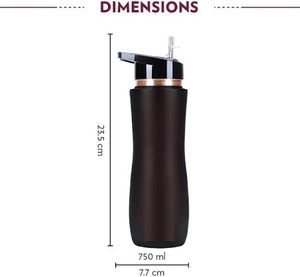 Standard Quality 2pc Copper Sipper 750ml <b>Bottle</b> Set Brown 100% Copper Bpa Free & Leakproof 750 Ml Sipper Drinkware <b>Water</b> <b>Bottle</b> - Product Image 3