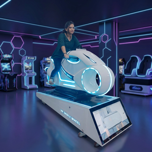 Simulador de Motocicleta VR 9D Dreamland, Atracción de Realidad Virtual Futurista con Base de Movimiento Dinámico y Espacio para Espectadores - Product Image 5