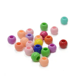 Vendite calde 50 pezzi perline per capelli con foro grande 6mm per Dreadlocks treccia bracciale regolabile colorato per bambini trecce per capelli accessori - Product Image 1