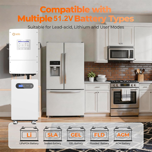 Kits complets 12KW 16KWH Système d'énergie solaire hybride triphasé Batterie 51.2V Mono pour usage domestique - Product Image 3