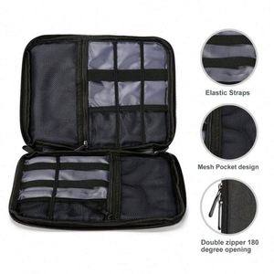 BSCI Factory Custom popular Electronics Travel Gadget Organizer <b>Tech</b> <b>Bag</b> Storage Carrying <b>Bag</b> Pouch for USB Cable - Product Image 3