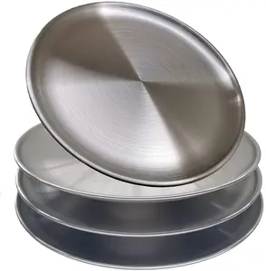 Bulaşık makinesi emniyet kullanımlık metal paslanmaz çelik yemek tabakları seti wholesaleTableware tabaklar yemekleri gıda servis tabakları