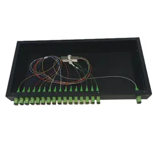 Splitter 1X8 1X16 Splitter Rack 19 Inch 1u 12 24 48 Poort Rack Gemonteerd Optische Distributie Frame Odf Telecom Apparatuur