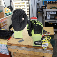 NMsafety zapatos Anti-vibración de seguridad de protección de guante de trabajo-DY1350AC-HYBLK