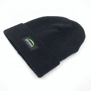 Sombrero de punto negro con logotipo bordado personalizado más vendido Gorro de invierno - Product Image 6
