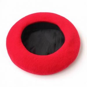 Boina de Lana de Alta Calidad para Mujer, Color Sólido, Forro de Satén, Venta al Por Mayor en China - Product Image 5