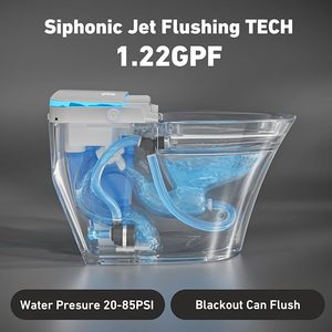 Inodoro Inteligente Automático de Pie con Tapa de Apertura y Cierre Automático, WC Automático 110V CUPC, Autolimpieza Inteligente IC154 - Product Image 2