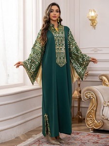 Abaya élégante populaire du Moyen-Orient pour le Ramadan et l'Aïd al-Fitr, robe musulmane scintillante brodée, vêtements traditionnels pour femmes musulmanes - Product Image 6