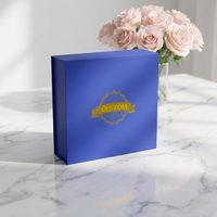 Boîte en carton rigide pliable personnalisée à rabat magnétique, gain de place, emballage cadeau monobloc avec fermeture magnétique