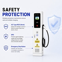 Cargador de CA para vehículos eléctricos de pie OEM ODM de 11kW 22kW con logotipo, software y carcasa personalizados
