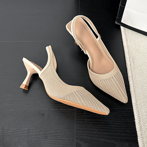 Nueva tendencia de moda de verano: zapatos de tacón alto versátiles para mujer - sandalias cómodas con punta en pico y antideslizantes - Product Image 3