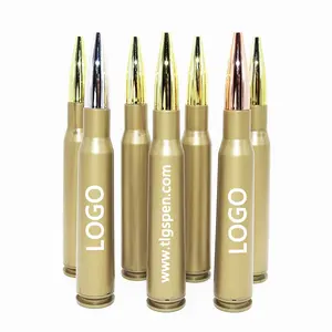 Custom Logo Writing Black Novelty The simulation of bullets shape Multi Functional Plastic Ball Point Pens for man