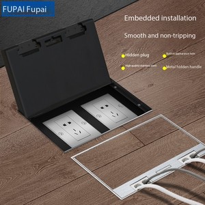 Fupai 86 loại đá cẩm thạch trang trí bằng thép không gỉ được xây dựng trong sàn Ổ cắm 4 cửa hàng 16A NFC <span class=keywords><strong>IP20</strong></span> dân cư sử dụng tiêu chuẩn nền tảng - Product Image 4