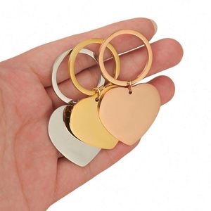 Mirror <b>Polished</b> Heart Keychain Sweet Silver Stainless Steel Blanks Key Chains for <b>Car</b> Key Pendant Women Man Jewelry Friend Gifts - Product Image 2