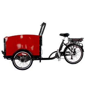 Tricycle électrique de fret familial CE, entrepôt UE néerlandais, <span class=keywords><strong>remorque</strong></span> de vélo de fret, tricycle électrique à trois roues, e-cargo pour animaux de compagnie - Product Image 1