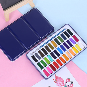 36 couleurs De Peinture <span class=keywords><strong>Aquarelle</strong></span> Solide Portable Boîte En Métal Colorant D'<span class=keywords><strong>aquarelle</strong></span> pour Débutant <span class=keywords><strong>Dessin</strong></span> Papier <span class=keywords><strong>Aquarelle</strong></span> Fournitures - Product Image 2