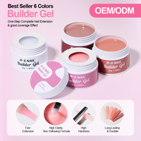 Gel Constructeur de Couleur 2-en-1 en Gros 30g dans un Pot à Double Ouverture Anti-Salissure, Étiquette Privée Personnalisée, Gel Dur Autolissant à Faible Chaleur